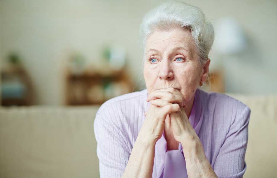 a sad looking woman