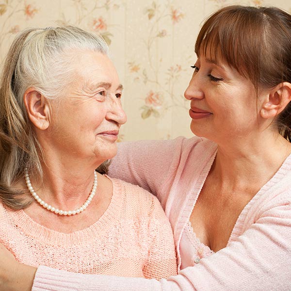 two women embracing